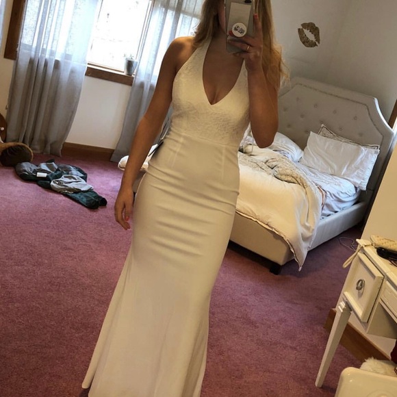 white prom dress - Picture 4 of 6